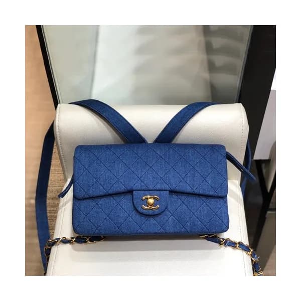 Chanel 2020 Denim Back Pack,25CM - 샤넬 2020 여성용 데님 … - 1