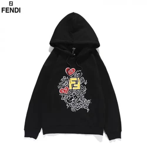 Fendi 2020 Mens Logo Casual Cotton Hoodie - 펜디 202… - 1