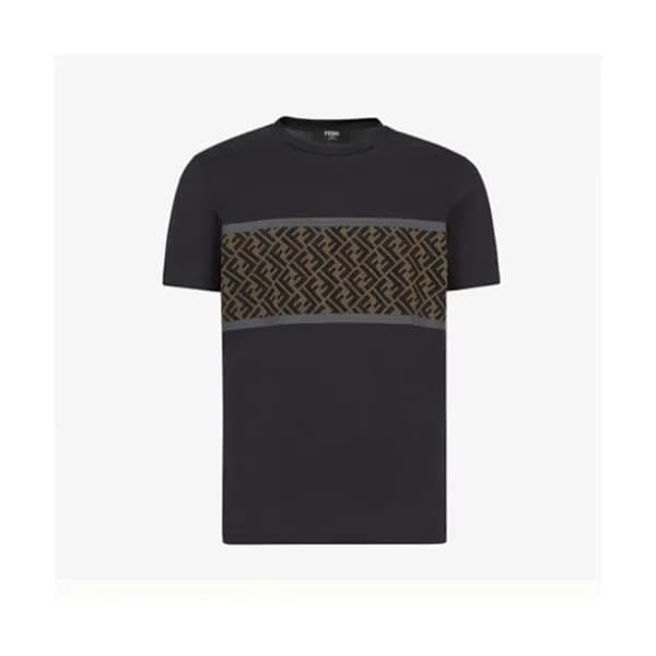 [펜디]Fendi 2021 Mens Logo Casual Short Sleeved Tshi… - 1