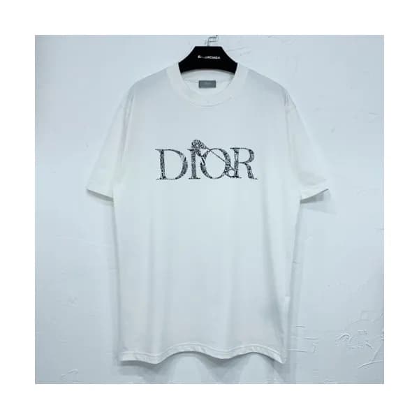 Dior Mm/Wm Casual Crew-neck Short Sleeved Tshirts… - 1