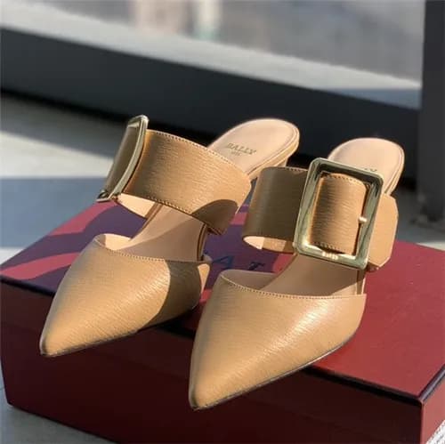 Bally 2021 Women's Leather High Heel Mule,BALS…