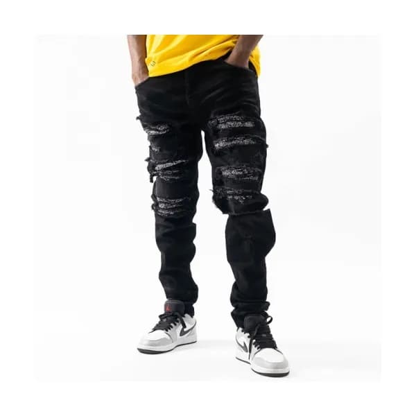 Amiri Mens Trendy Denim Pants Black - 아미리 2021 남성… - 1