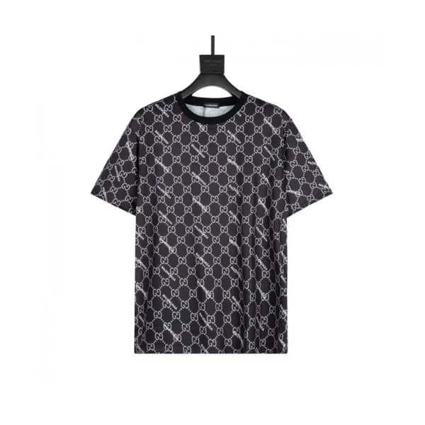 Gucci Mm/Wm Logo Short Sleeved Tshirts Black - 구찌… - 1