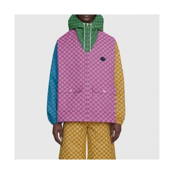 Gucci Mens Logo Casual Windproof Jackets Blue - 구… - 1