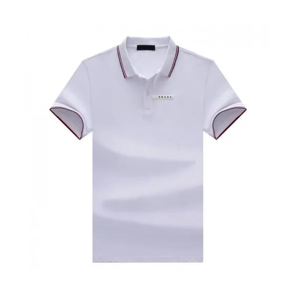 Prada Mens Basic Logo Short Sleeved Tshirts White…