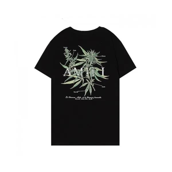 Amiri Mm/Wm Logo Cotton Short Sleeved Tshirts Blac… - 1