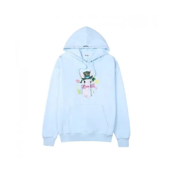 Miumiu Ladies Casual Hoodie Blue - 미우미우 여성 캐쥬얼 후드티… - 1