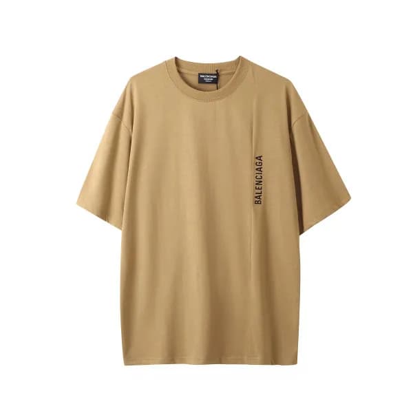 발렌시아가 남성 크루넥 카멜 반팔티 - Mens Camel Tshirts - bal0141… - 1