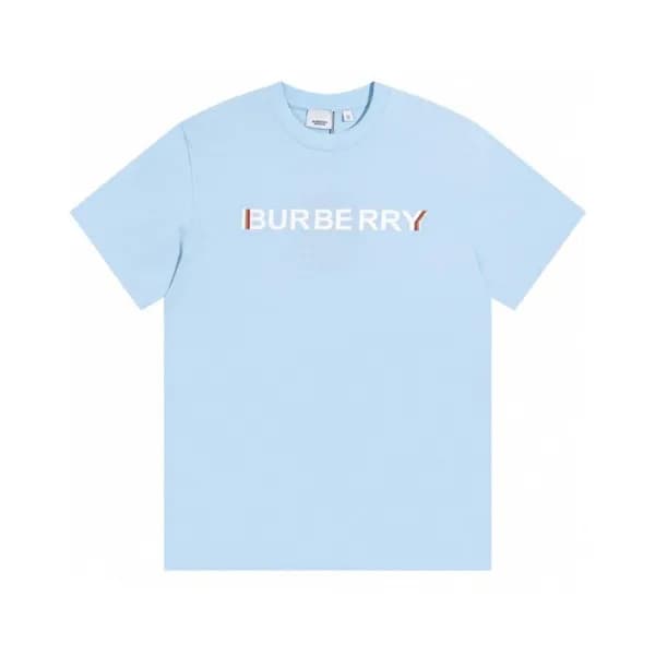 버버리 남성 블루 크루넥 반팔티 - Mens Blue Tshirts - Bur04385x - 1