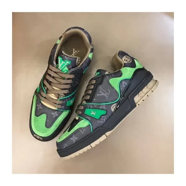 루이비통 남성 Trainer 그린 스니커즈 - Mens Green Sneakers - lo… - 1