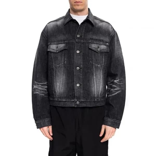 발렌시아가 남성 캐쥬얼 블랙 자켓 - Mens Black Jackets - bal01669… - 1
