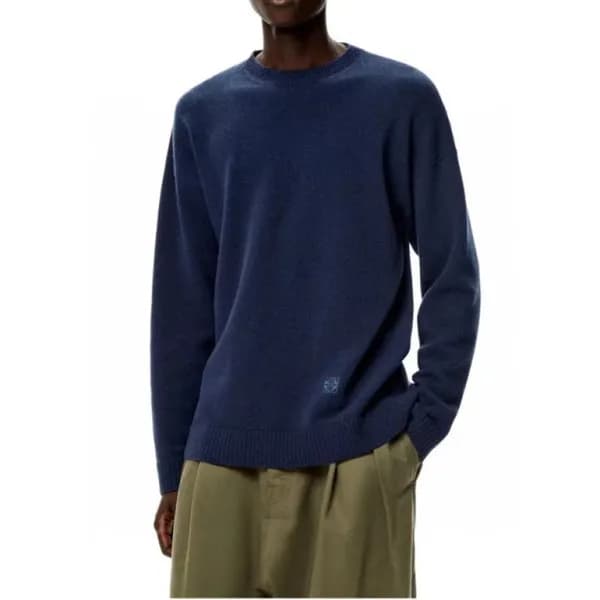 로에베 남성 블랙 크루넥 스웨터 - Loewe Mens Black Sweaters - lo… - 1