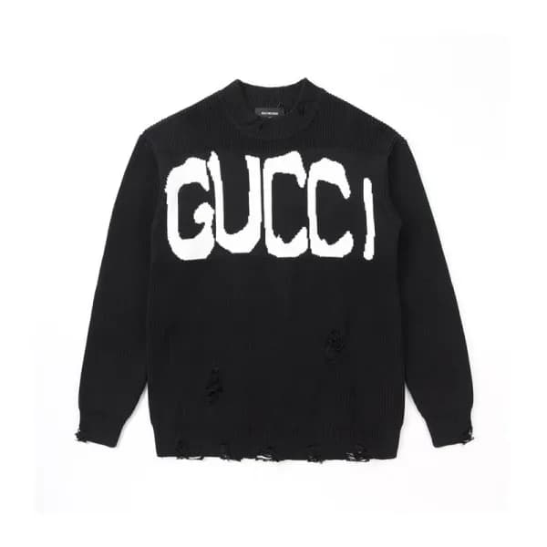 구찌 남성 블랙 크루넥 니트 - Gucci Mens Black Knits - guc0525… - 1