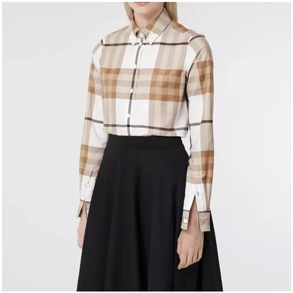 버버리 여성 베이지 셔츠 - Burberry Womens Beige Tshirts - bu… - 1