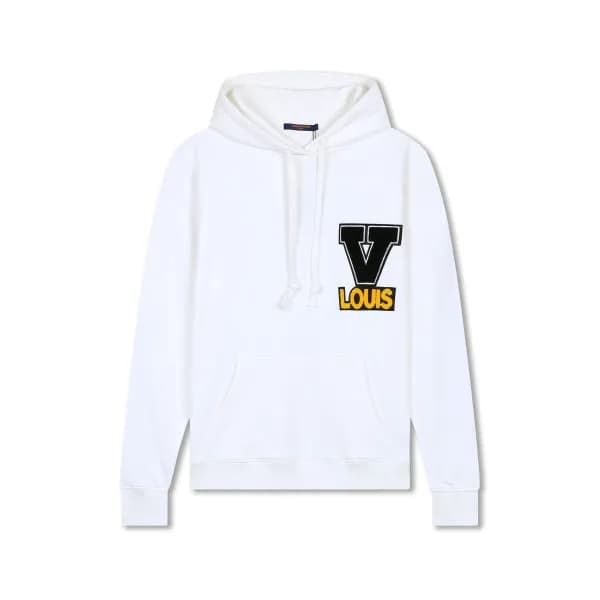 루이비통 남자 베이직 화이트 후드티 - Louis vuitton Mens White Hoo… - 1