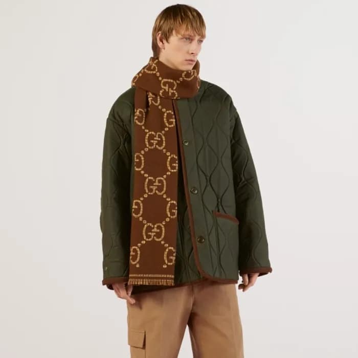 구찌 남성 카멜 머플러 - Gucci Mens Camel Muffler - gu62x - 1