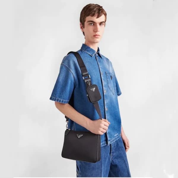 프라다 남성 블랙 크로스백 - Prada Mens Black Cross Bag - pr11… - 1