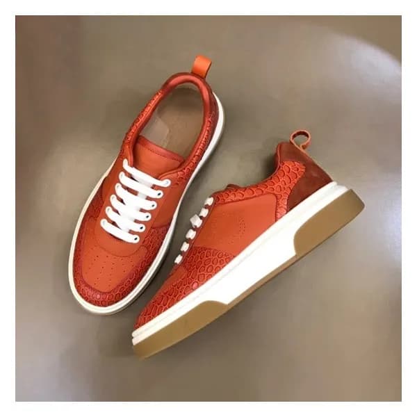 페라가모 남성 오렌지 스니커즈 - Ferragamo Mens Orange Sneakers … - 1