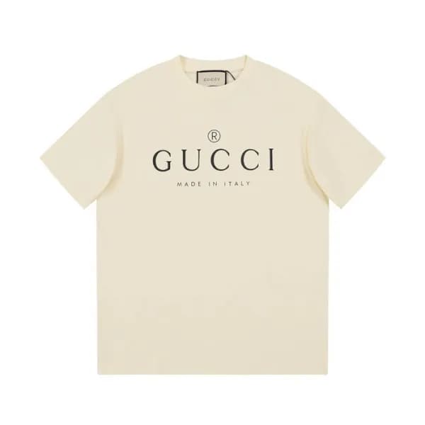 구찌 남/녀 아이보리 크루넥 반팔티 - Gucci Unisex Ivory Short sle… - 1
