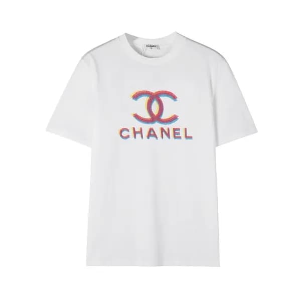 샤넬 여성 크루넥 화이트 반팔티 - Chanel Womens White Tshirts - … - 1