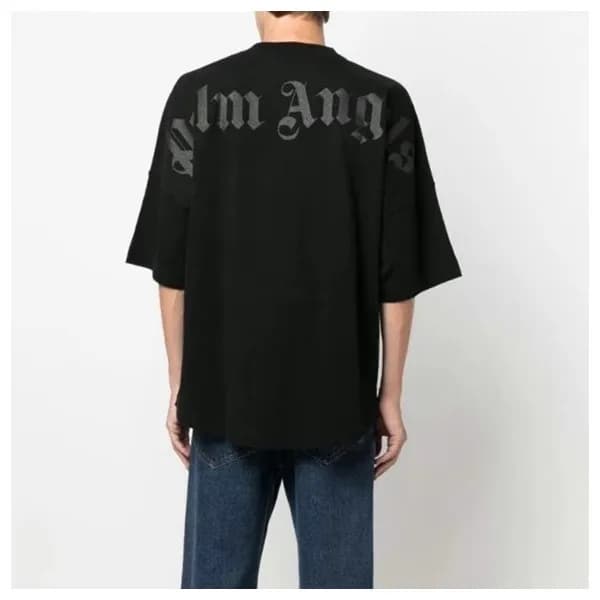 팜 엔젤스 남성 블랙 크루넥 반팔티 - Pam Angels Mens Black Tshirt… - 1