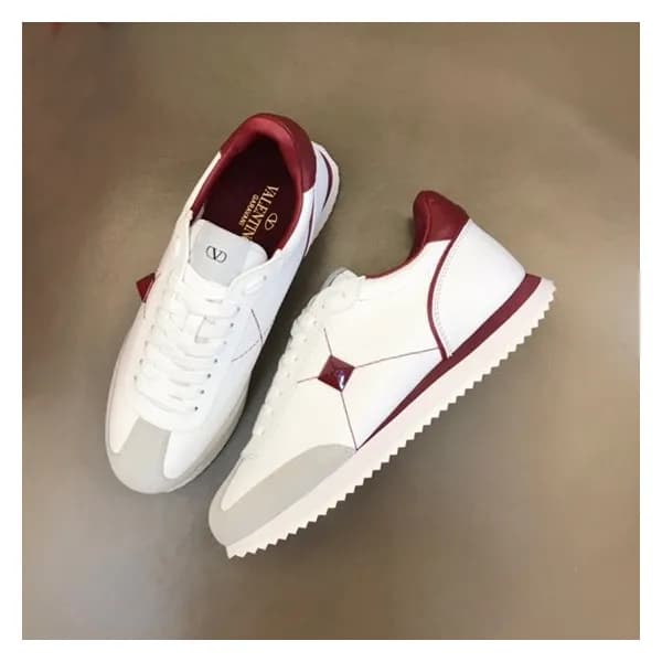 발렌티노 남성 모던 버건디 스니커즈 - Valentino Mens Burgundy Snea… - 1