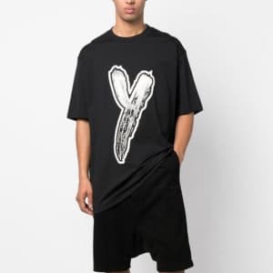 요지야마모토 남성 블랙 크루넥 반팔티 - Y3 Mens Black Tshirts - y3/…
