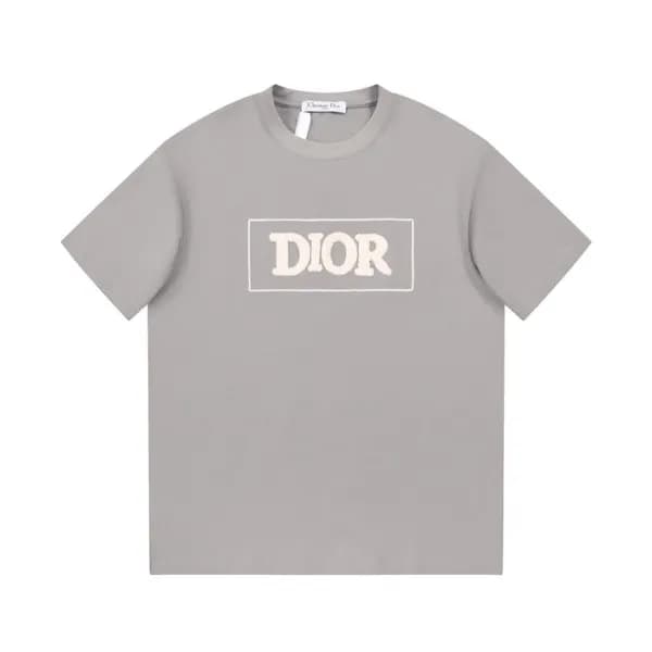 디올 남성 블랙 그레이 반팔티 - Dior Mens Gray Short sleeved Ts… - 1