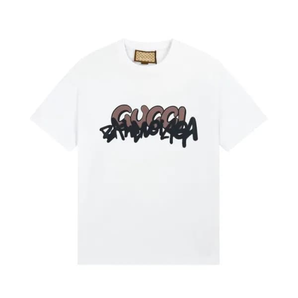 구찌 남/녀 화이트 크루넥 반팔티 - Gucci Unisex White Short slee… - 1