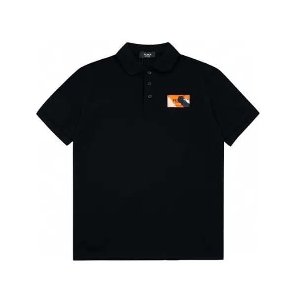 펜디 남성 블랙 폴로 반팔티 - Fendi Mens Black Short sleeved T… - 1