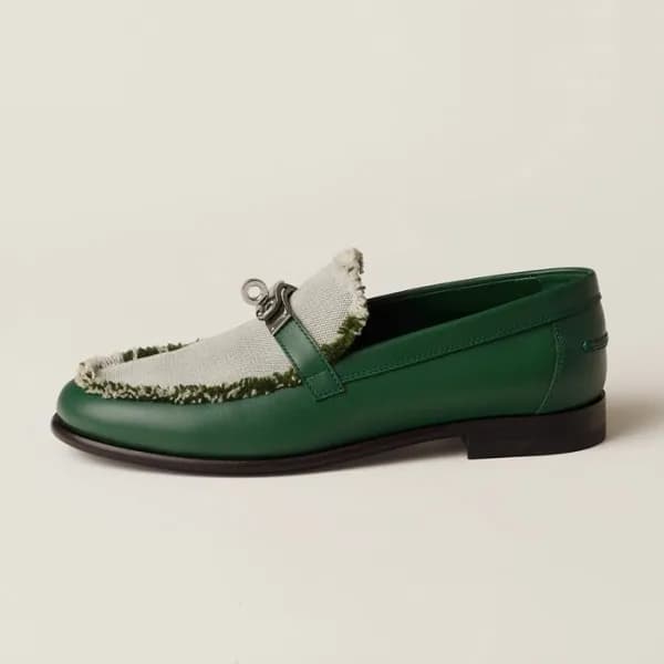 에르메스 여성 그린 로퍼 - Hermes Womens Green Loafer - he192… - 1