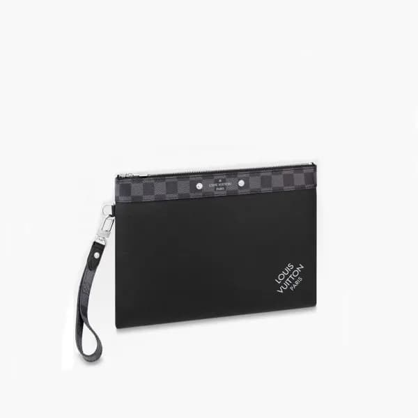 루이비통 남성 블랙 클러치 - Louis vuitton Mens Black Clutch -… - 1