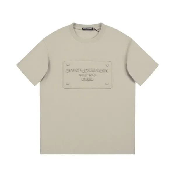 돌체앤가바나 남성 그레이 크로넥 반팔티 - Dolce&Gabbana Mens Gray Ts… - 1