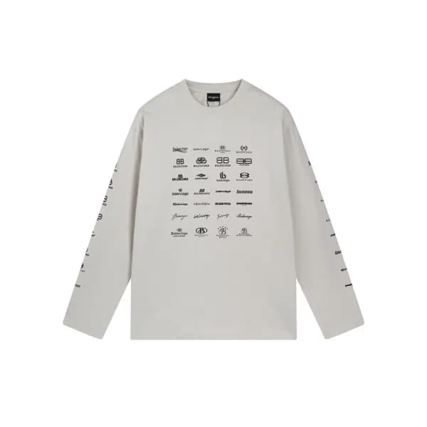 발렌시아가 남/녀 그레이 맨투맨 - Balenciaga Unisex Gray Tshirts… - 1
