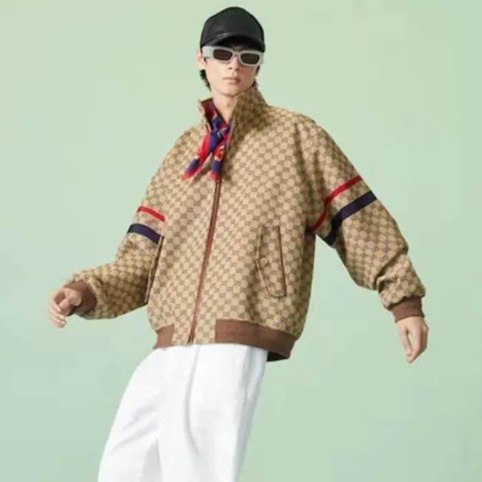 구찌 남성 캐쥬얼 브라운 집업 자켓 - Gucci Mens Brown Jackets - g… - 1
