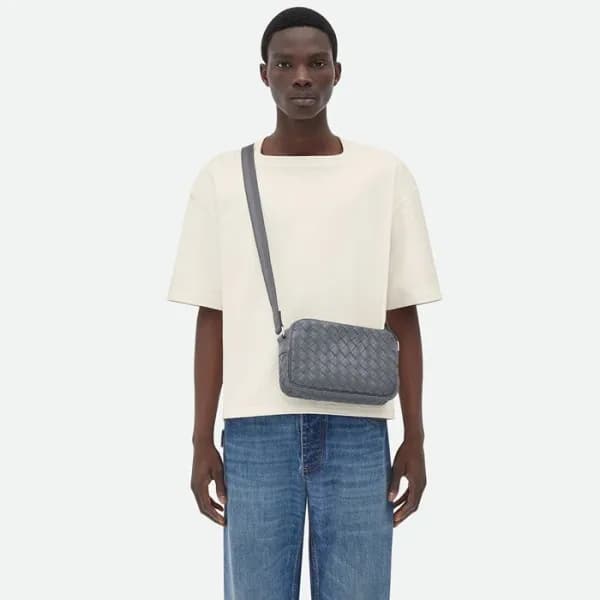 보테가베네타 남성 그레이 카메라백 - Bottega Veneta Mens Gray Came… - 1