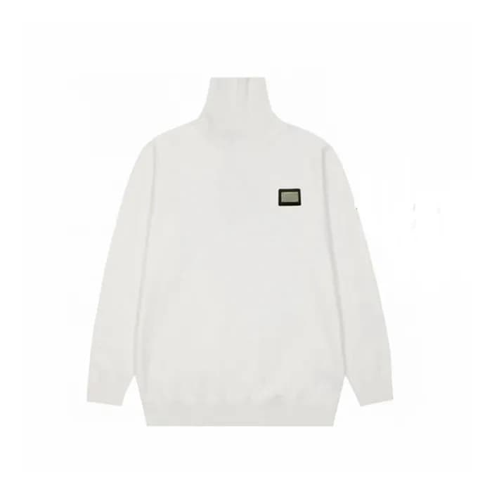 돌체앤가바나 남성 화이트 터틀넥 니트 - Dolce&Gabbana Mens White Kn… - 1
