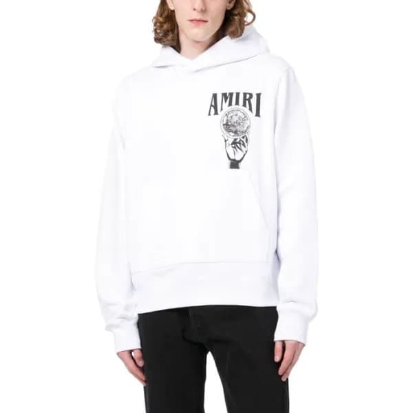 아미리 남성 화이트 후드티 - Amiri Mens White Hoodie - amc126x - 1