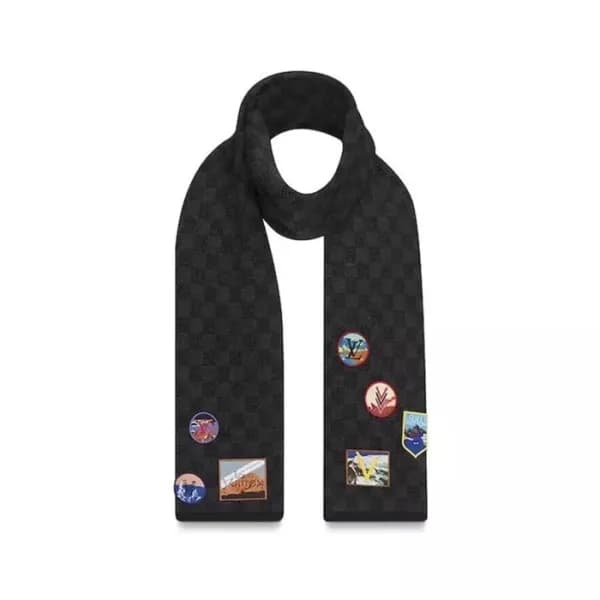 루이비통 남성 블랙 머플러 - Louis vuitton Mens Black Muffler … - 1
