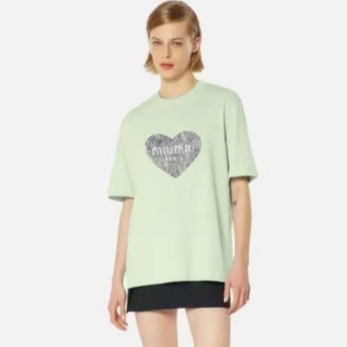 미우미우 여성 민트 티셔츠 - Miumiu Ladys Mint Tshirts - muc23… - 1
