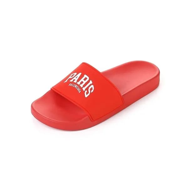 발렌시아가 남/녀 레드 슬리퍼 - Balenciaga Unisex Red Slippers … - 1