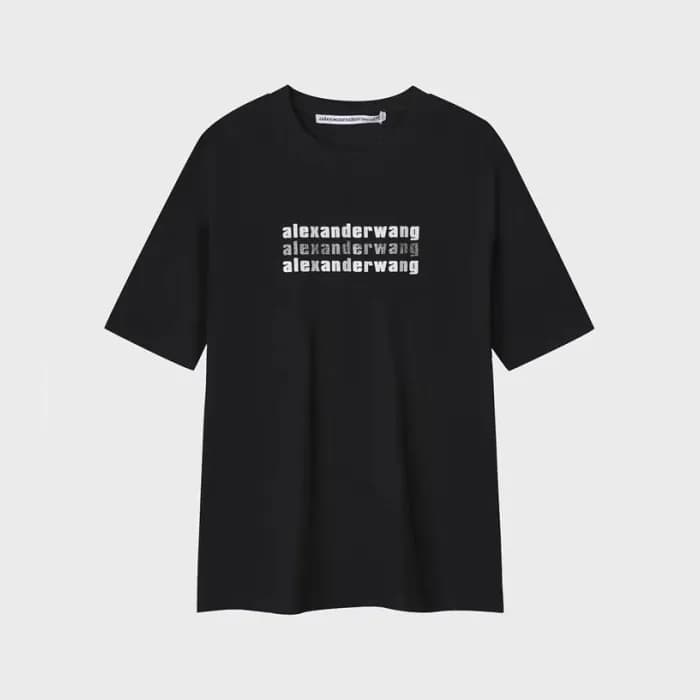 알렉산더왕 남성 블랙 반팔티 - Alexander wang Mens Black Tshirt… - 1