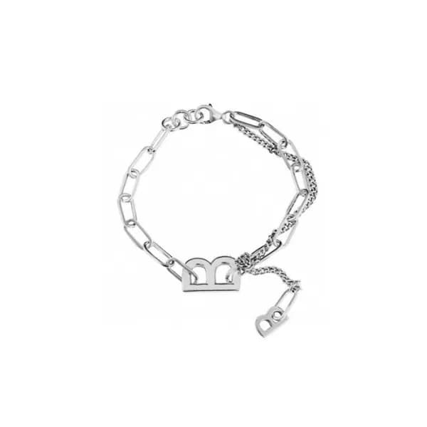 발렌시아가 남/녀 골드 팔찌 - Balenciaga Unisex Gold Bangle - … - 1