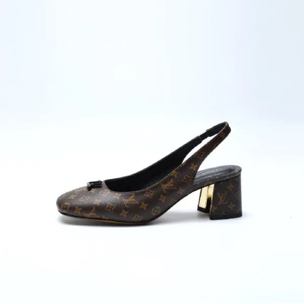 루이비통 여성 스윙 슬링백 펌프스 - Louis vuitton Womens Swing Sl… - 1