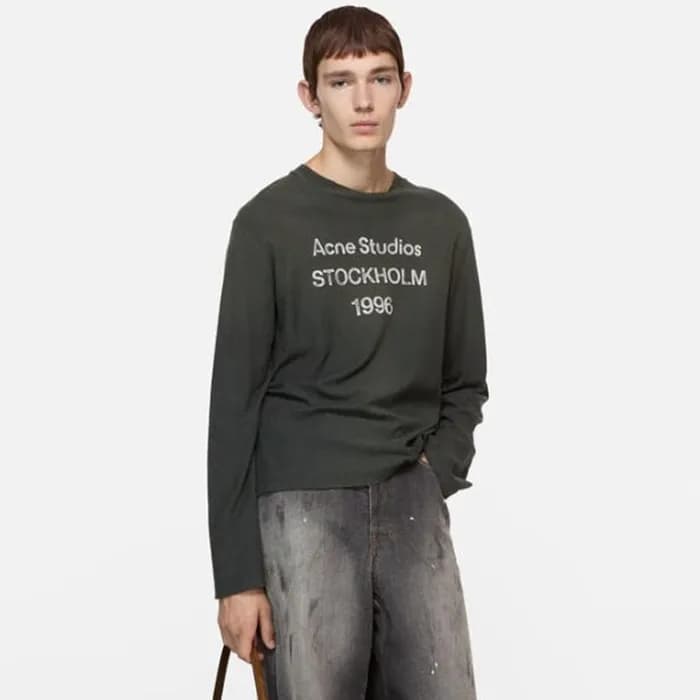 아크네 남성 크루넥 긴팔티 - Acne Mens Round Tshirt - anc7515x - 1