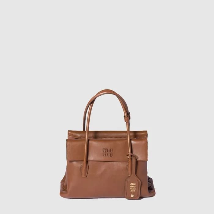 미우미우 여성 솔리테르 가죽 백 - Miumiu Womens Solitaire Leathe… - 1