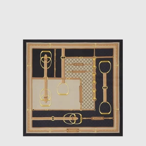구찌 여성 프린트 실크 까레 - Gucci Womens Printed Silk Carré … - 1