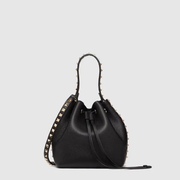 발렌티노 여성 락스터드 가죽 버킷 백 - Valentino Womens Rockstud L… - 1