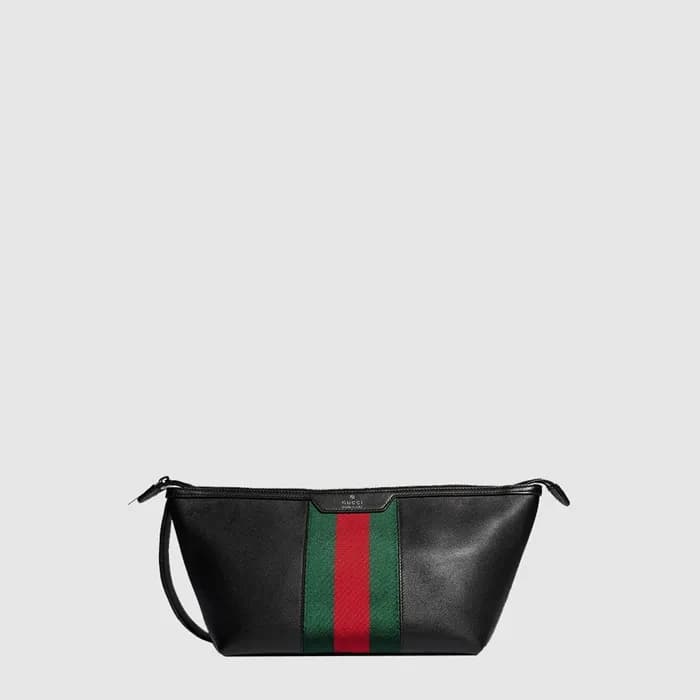 구찌 여성 메가 웹 트레이드마크 스몰 토일레트리 케이스 - Gucci Womens Mega… - 1