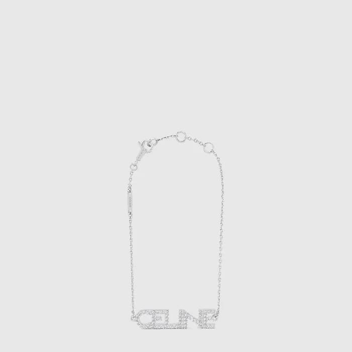 셀린느 여성 모노크롬 스트라스 브레이슬릿 - Celine Womens Monochrome Strass Bracelet - acc10616x - 1